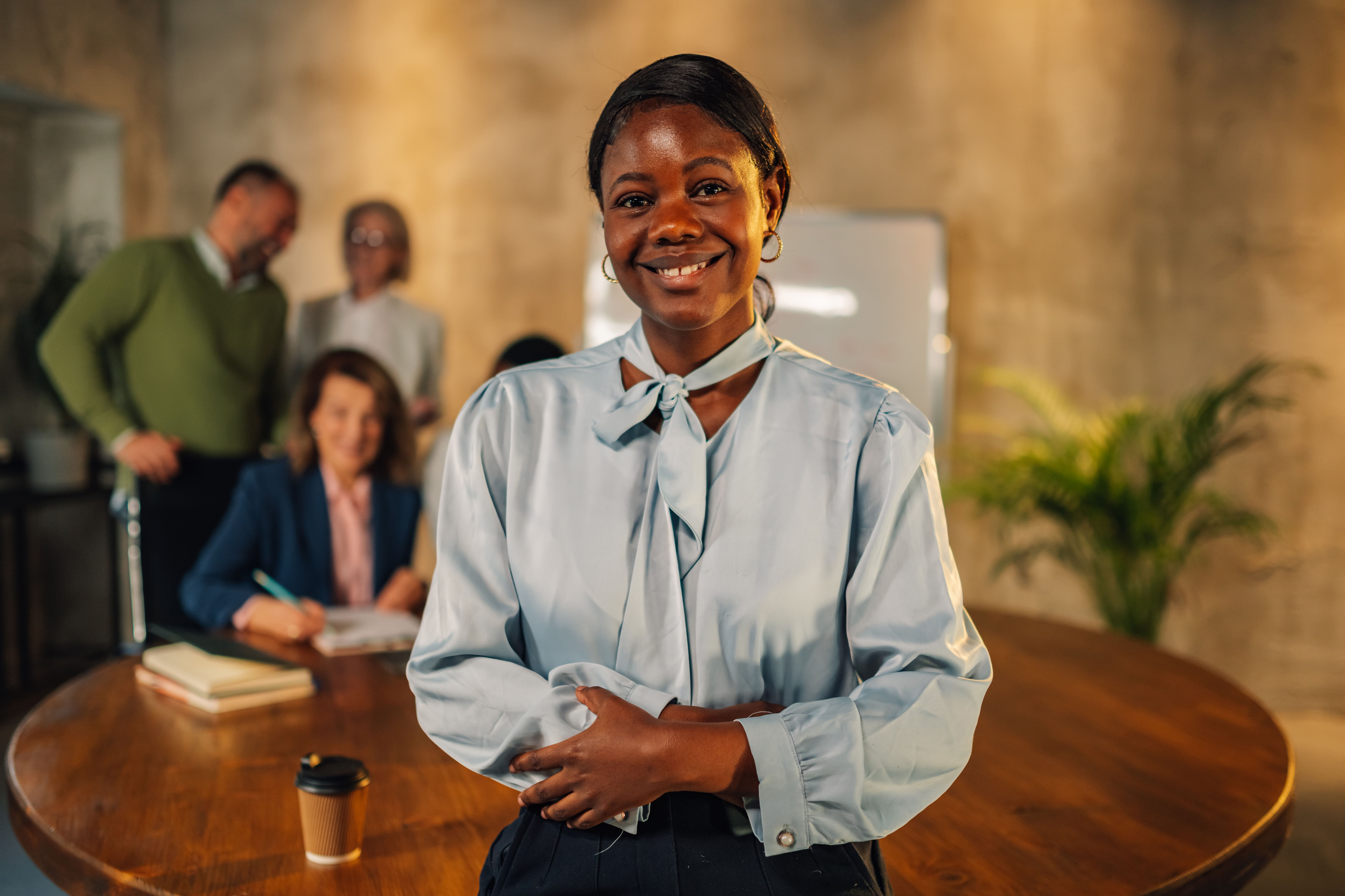 Confident business leaders
